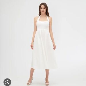 Hill House Home White Cotton Satin Fleur Halter